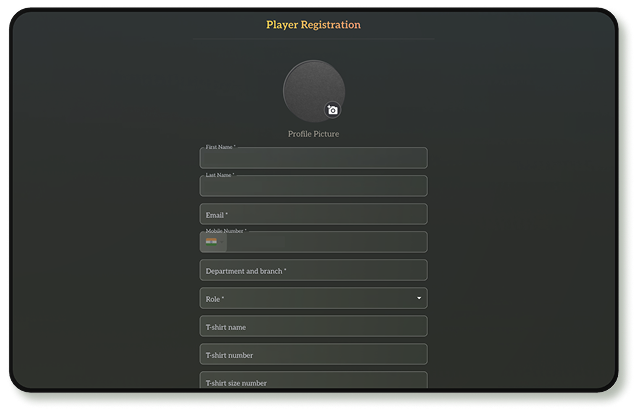 Tournament Registration Dashboard